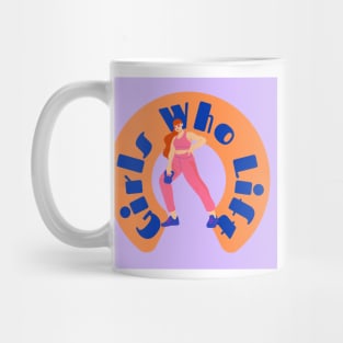 Girls Who Lift Purple & Pink Mug